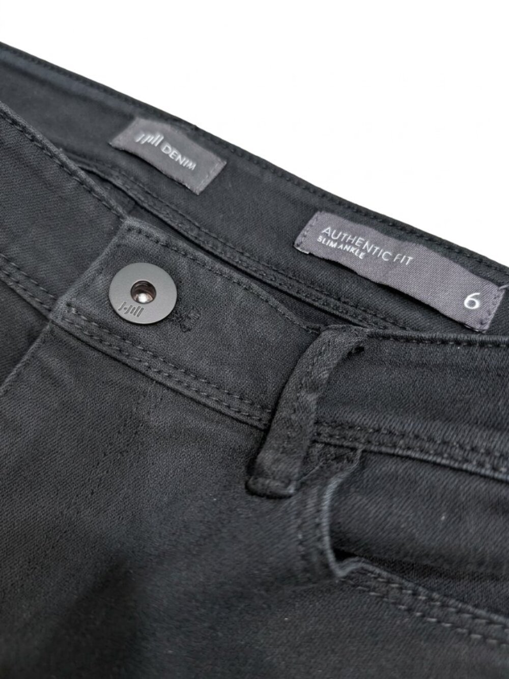 J.JILL Authentic Fit Slim Ankle Black Jeans/High Rise Stretch